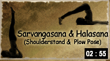 Shoulder stand (Sarvangasana) & Plow Pose (Halasana)