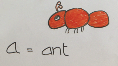 A for Ant | Easy Drawing Tutorial 