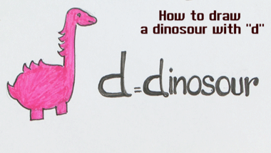 D for Dinosaur | Easy Drawing Tutorial 