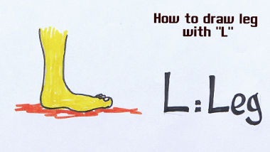 L for Leg | Easy Drawing Tutorial