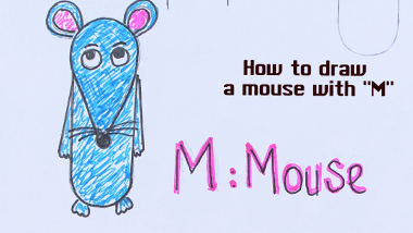M for Mouse | Easy Drawing Tutorial 