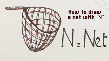 N for Net | Easy Drawing Tutorial 