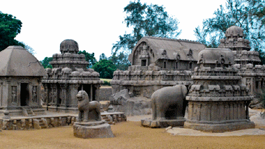 <p>The Five Chariots of Mahabalipuram